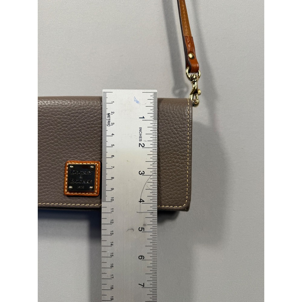 Dooney & Bourke Pebble Grain Crossbody Wallet Bag Taupe Gray Leather EUC - Picture 5 of 15